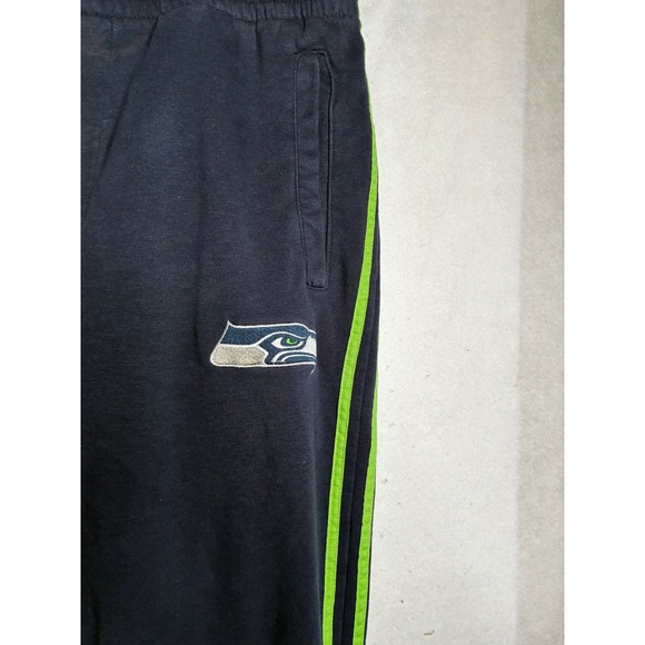 NFL Team Apparel Seattle Seahawks Sweatpants Navy Blue Green Mens XL Cropped - Picture 2 of 16